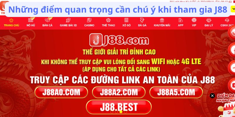 Những điểm quan trọng cần chú ý khi tham gia J88