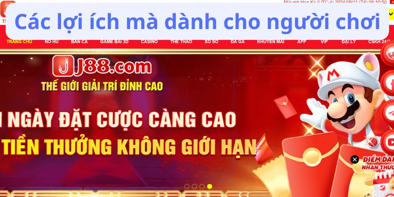 Các lợi ích mà dành cho người chơi